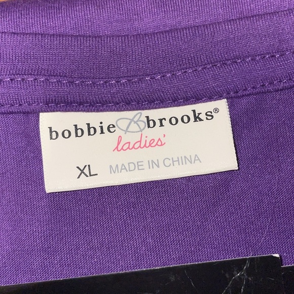 •BOBBIE BROOKS•NWT PURPLE SKULL SHIRT & BLACK FLORAL SKULL LEGGINGS SET SIZE XL - Picture 5 of 5